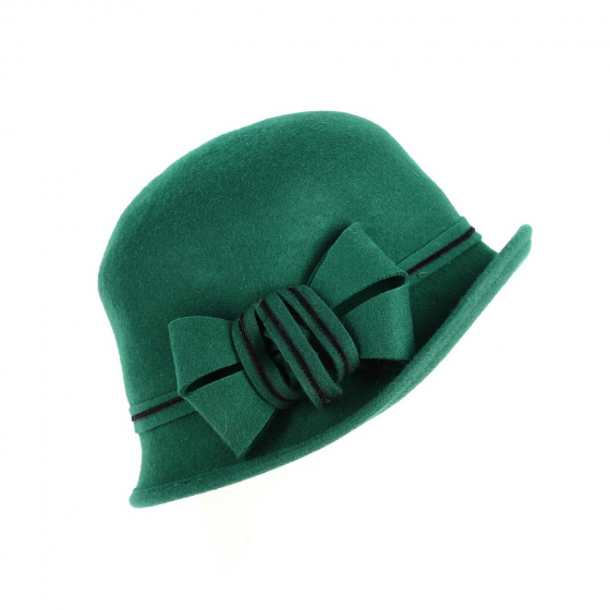 Hat woman cloche doriane green