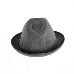 Trilby hat - Gray Alcantara