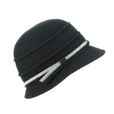 Chapeau Cloche Milan Feutre Noir