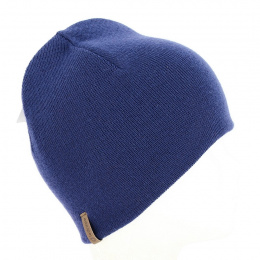 Basic short acrylic beanie - Le Drapo - Navy blue