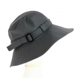 Khaki wide-brimmed rain hat