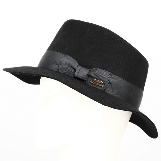 Chapeau Traveller Feutre Laine Noir Imperméable Chapeau Traveller Feutre Laine Noir Imperméable