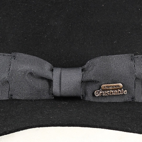 Chapeau Traveller Feutre Laine Noir Imperméable nœud Chapeau Traveller Feutre Laine Noir Imperméable nœud