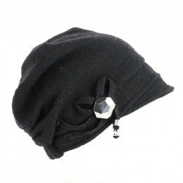 Beret - Wool Beanie with Black visor - Traclet
