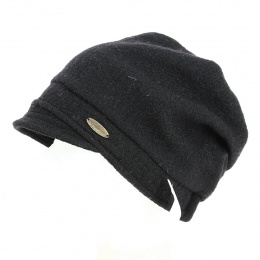 Beret - Wool Beanie with Black visor - Traclet