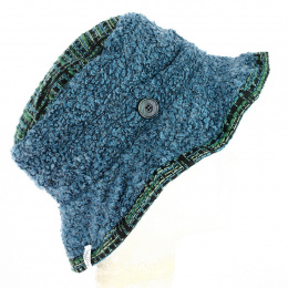 Cloche Hat Chantal Blue & Green - Traclet