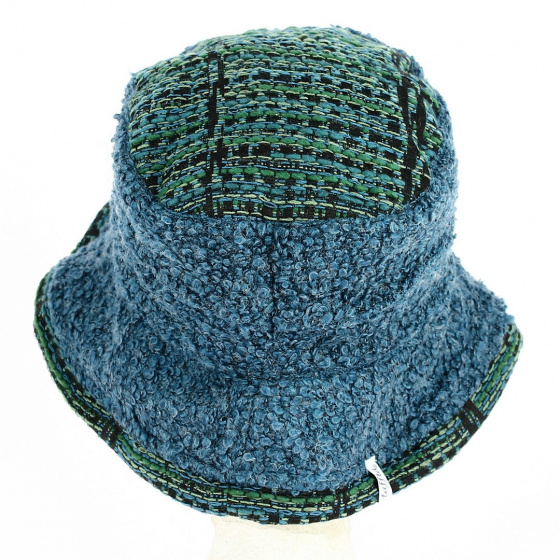 Chantal Blue & Green Cloche Hat - Traclet