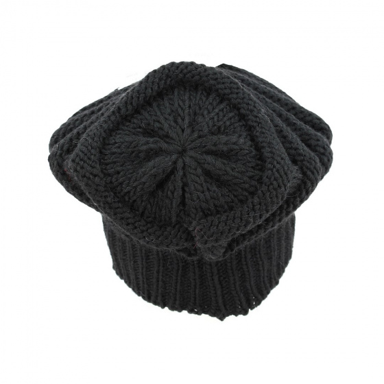 Bonnet rasta grosse maille noir Bonnet rasta grosse maille noir