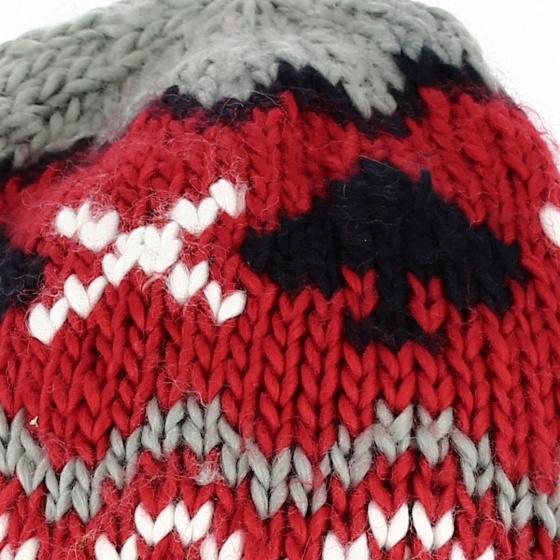 Rocke Fella Poker Beanie Red Acrylic Spade Detail