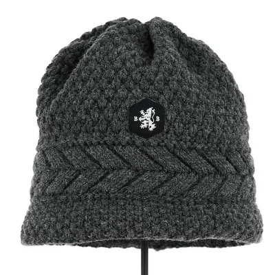 Grey Twist Opera Acrylic Short Beanie - Traclet