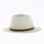 White Wool Felt Traveller Hat - Fléchet