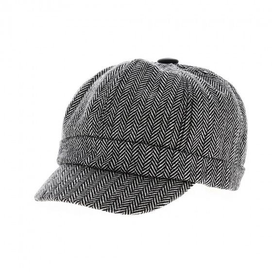 Cleves Herringbone Newsboy Cap - Traclet Cleves Herringbone Newsboy Cap - Traclet