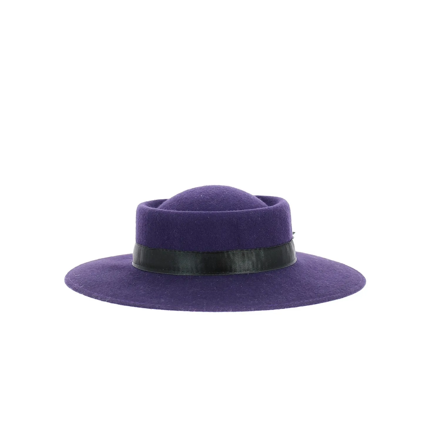 Canotier Feutre laine violet  devant - Traclet