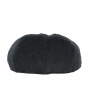 8 ribbed black velvet back cap