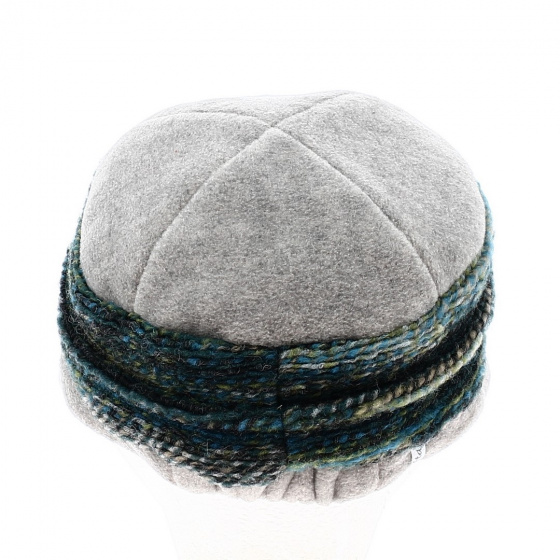 Ebony Newsboy Cap Grey & Green Wool - MTM
