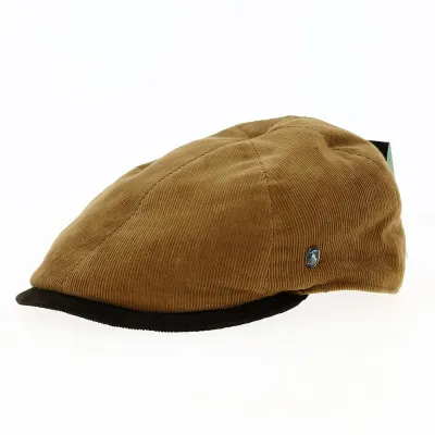 Casquette Bombée Velours Camel et Marron - City Sport
