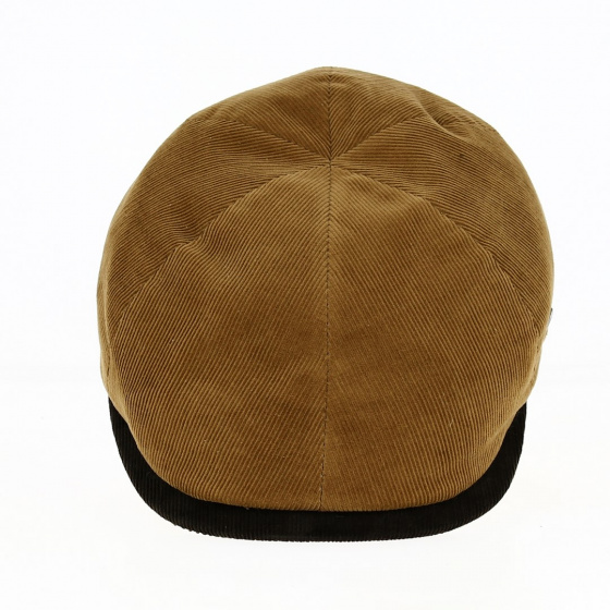 Camel and Brown Velvet Rounded Cap - City Sport