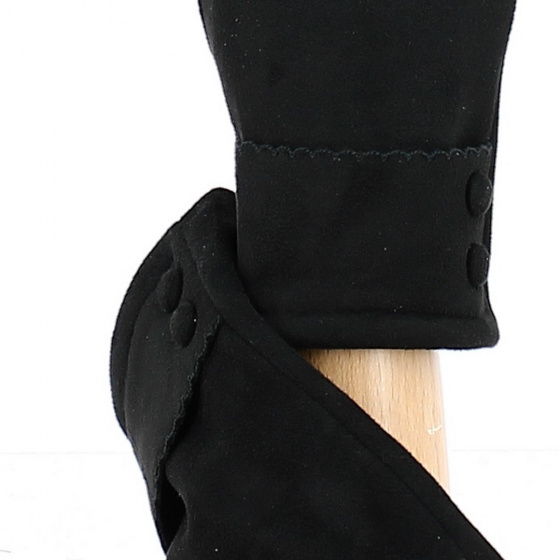 Gants tactiles fantaisie avec boutons noir - Traclet Gants tactiles fantaisie avec boutons noir - Traclet
