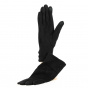 Fancy tactile gloves with black buttons and heart detail - Traclet