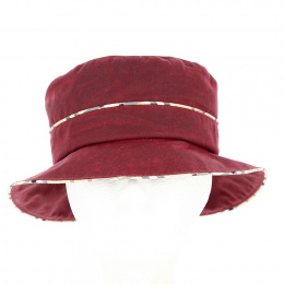 Chapeau Cloche en Coton Huilé Bordeaux- Traclet