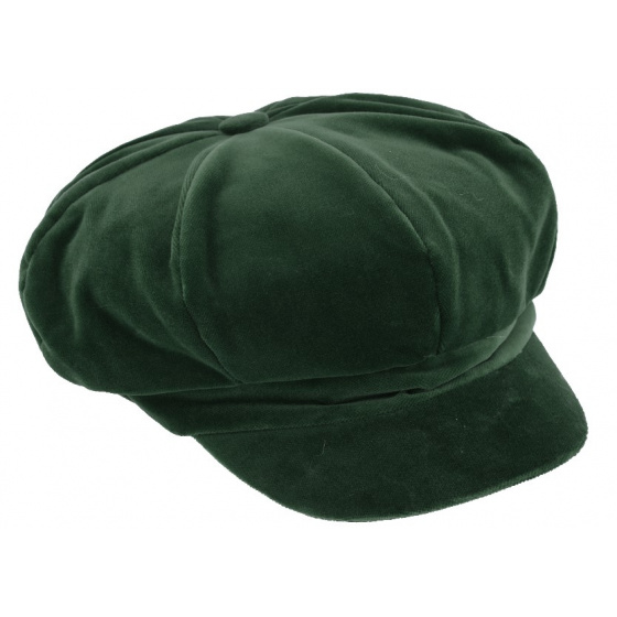 Cap Gavroche Anna Velvet Olive - Traclet