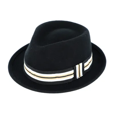 Chapeau Trilby Feutre Laine Noir - Traclet