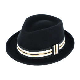 Trilby Wool Felt Hat Black - Traclet