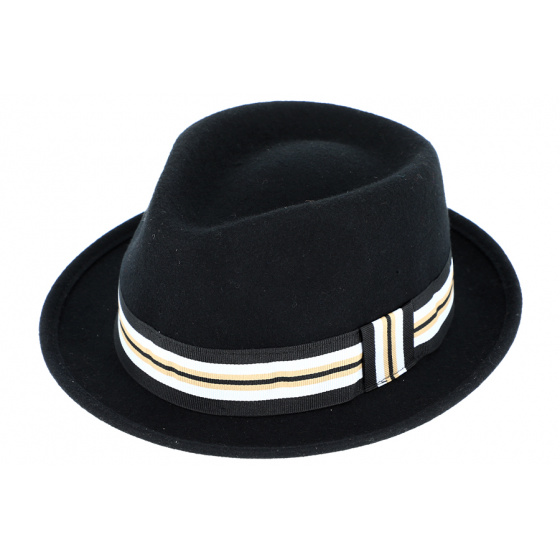 Trilby Wool Felt Hat Black - Traclet