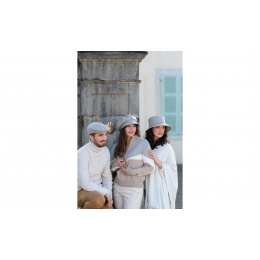 Cap Gavroche Pyrenees beige wool - Traclet