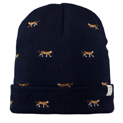 Bonnet Enfant Vinson Broderie Tigre Marine - Barts Reference : 16862 | Chapellerie Traclet