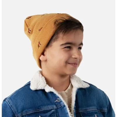 Bonnet Enfant Vinson Broderie Renard Jaune Motard - Barts Reference : 16864 | Chapellerie Traclet
