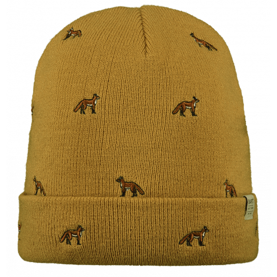Bonnet Enfant Vinson Broderie Renard Jaune Motard - Barts