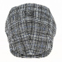 Wool and silk cap with grey check - Borsalino