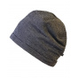 Black and grey striped anti-wave beanie - Natur'Onde