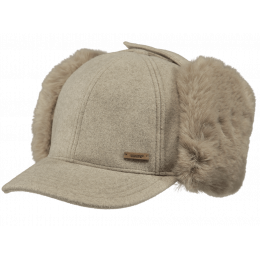 Corabells Taupe ear flap cap - Barts