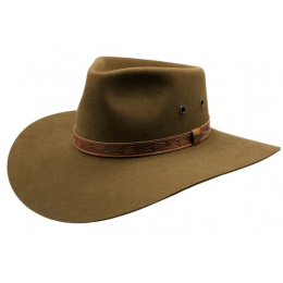 Chapeau Feutre Poil Territory kaki - Akubra