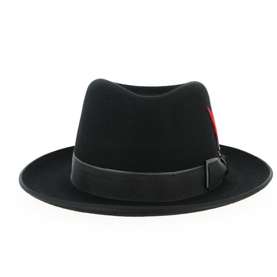 Chapeau Fedora Woolfelt laine noir - Stetson
