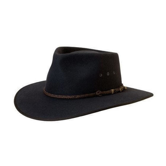 Black Fur Felt Cattleman Hat - Akubra