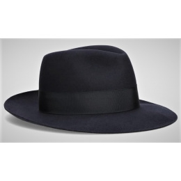 Chapeau Fedora Alessandria Feutre poil Noir - Borsalino