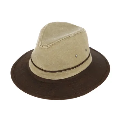 Chapeau Safari Trapani Coton  Beige & Marron  - Traclet