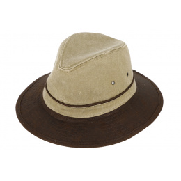 Safari Hat Trapani Cotton Beige & Brown - Traclet