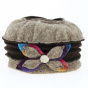 Woman's Toque Butterfly Wool taupe - Traclet