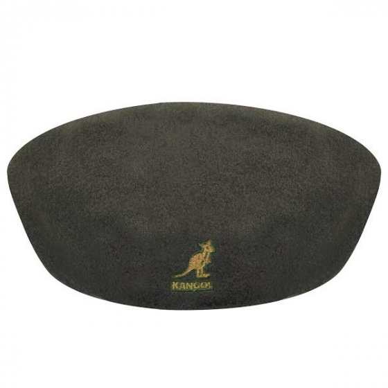 504 Khaki Wool Flat Cap - Kangol 504 Khaki Wool Flat Cap - Kangol