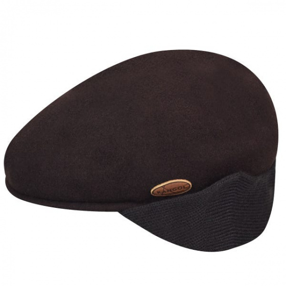 Winter cap with brown earflaps - Kangol Winter cap with brown earflaps - Kangol