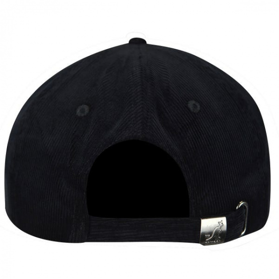 Kangol Black Cotton Cord Strapback Cap