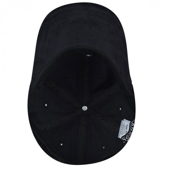 Kangol Black Cotton Cord Strapback Cap