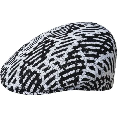 Falling Scales 504 Flat Cap Black & White - Kangol Reference: 16928| Traclet Hat Shop