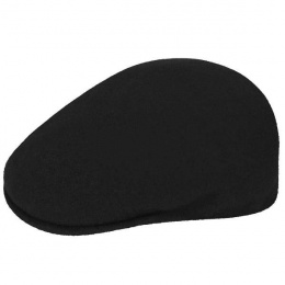 Flat Cap 504 Black Wool - Kangol