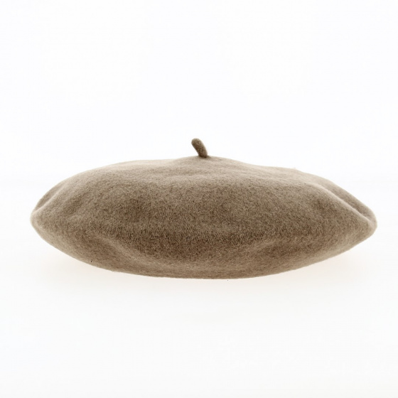 Béret Tendance taupe Flora Laine Béret Tendance taupe Flora Laine