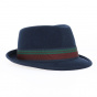 Player Hat in trilby Wool Felt Navy - Gottmann